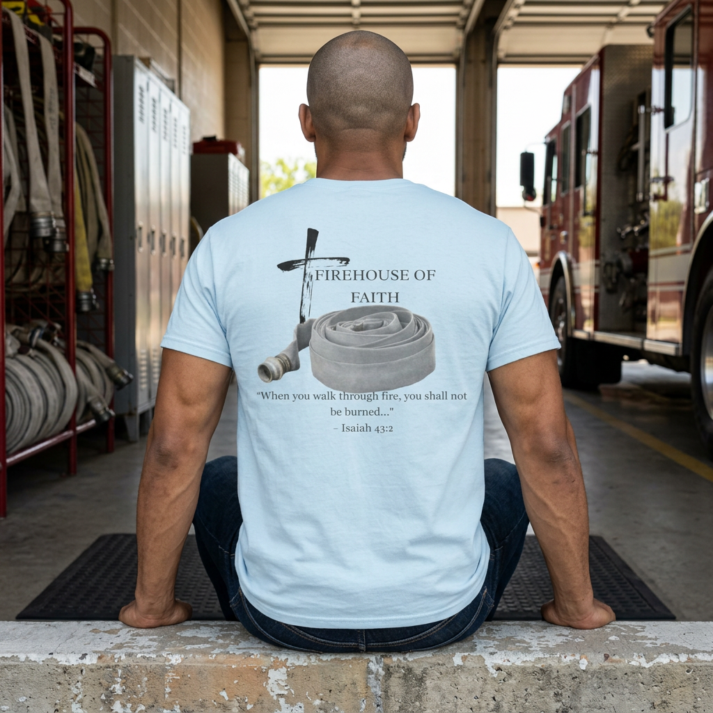 Firehouse of Faith Christian Firefighter Shirt – Comfort Colors 1717 Faith & First Responder Tee