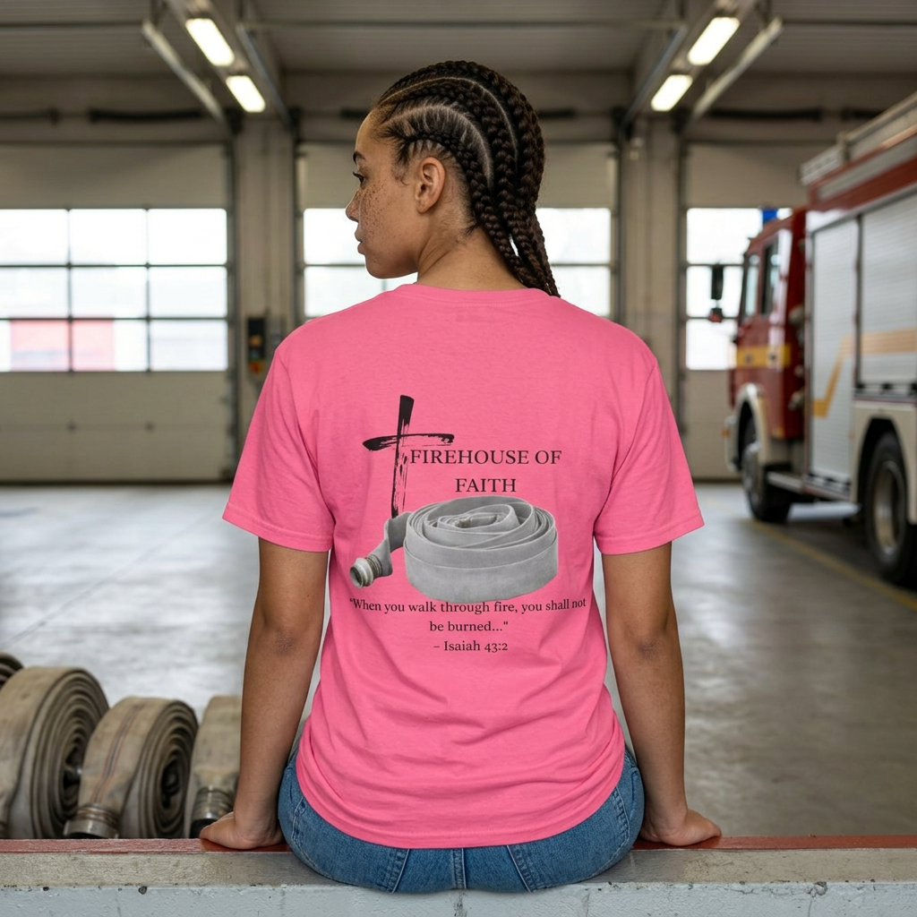 Firehouse of Faith Christian Firefighter Shirt – Comfort Colors 1717 Faith & First Responder Tee