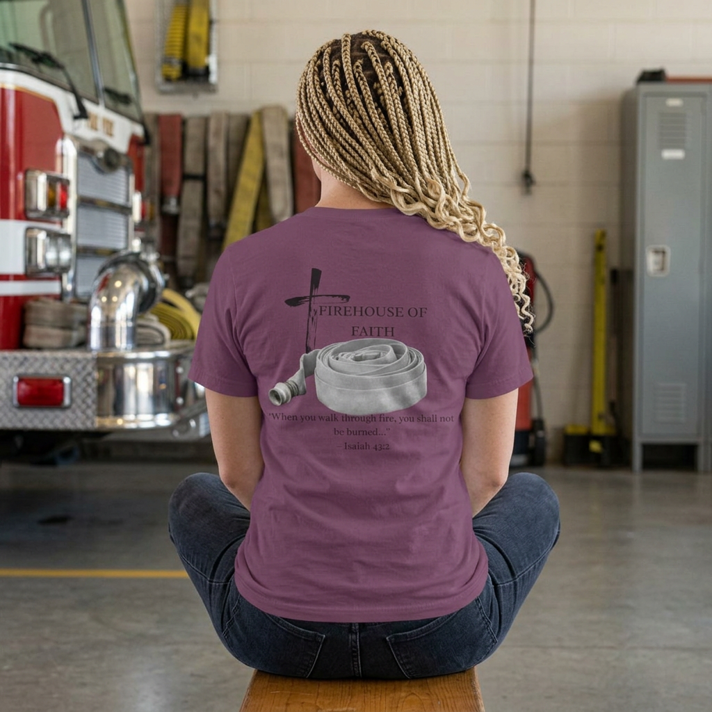 Firehouse of Faith Christian Firefighter Shirt – Comfort Colors 1717 Faith & First Responder Tee