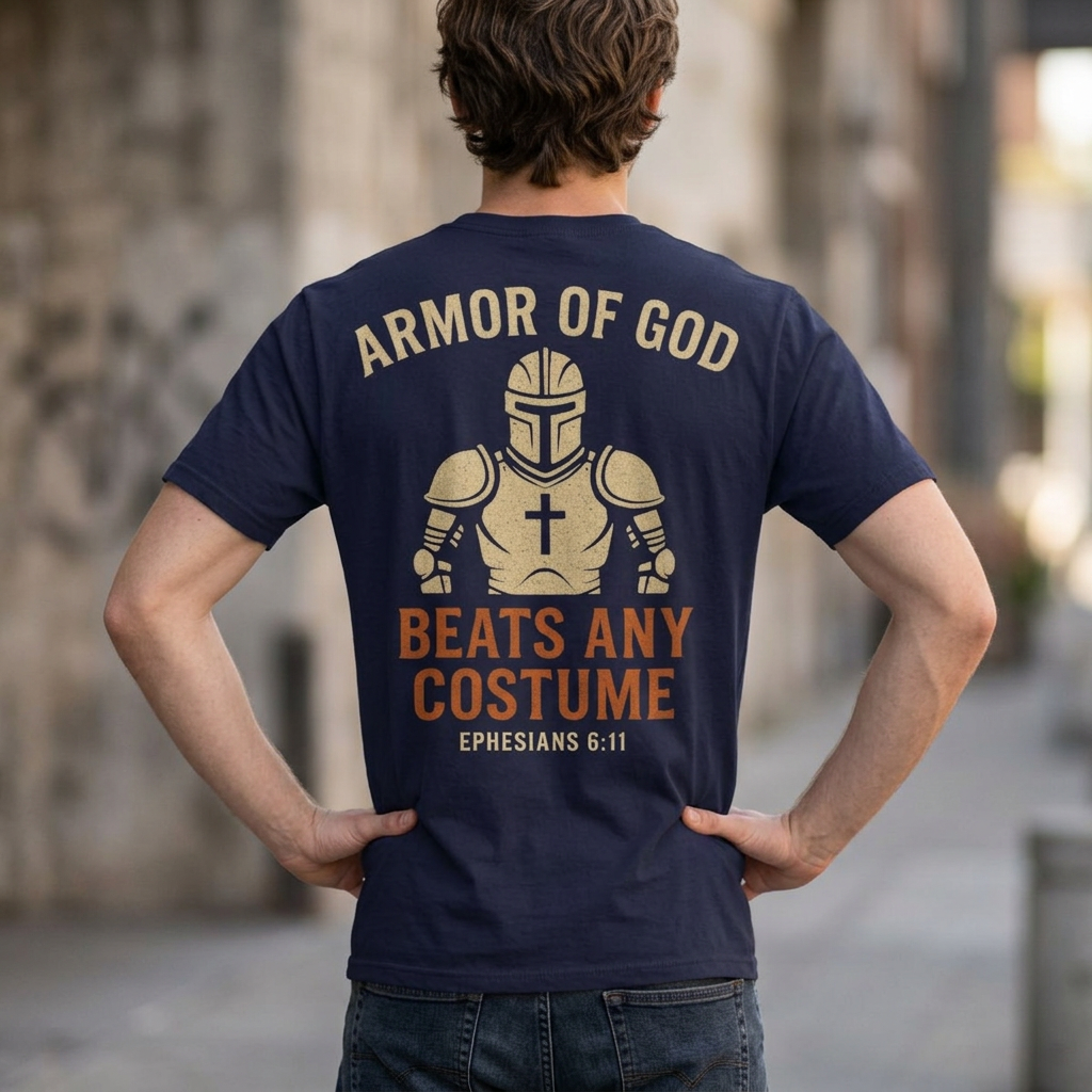 Armor of God Beats Any Costume Christian Halloween T-Shirt