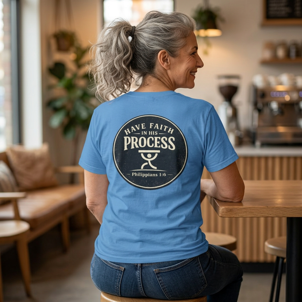 Have Faith in His Process Christian T-Shirt | Philippians 1:6 Tee