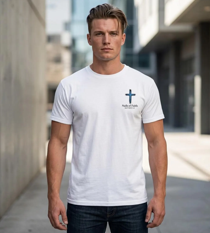 Faith Behind the Badge Christian Police T-Shirt | Matthew 5:9 Bible Verse