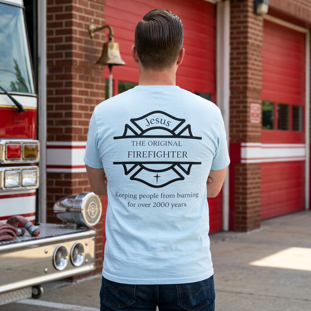 Jesus The Original Firefighter Christian T-Shirt
