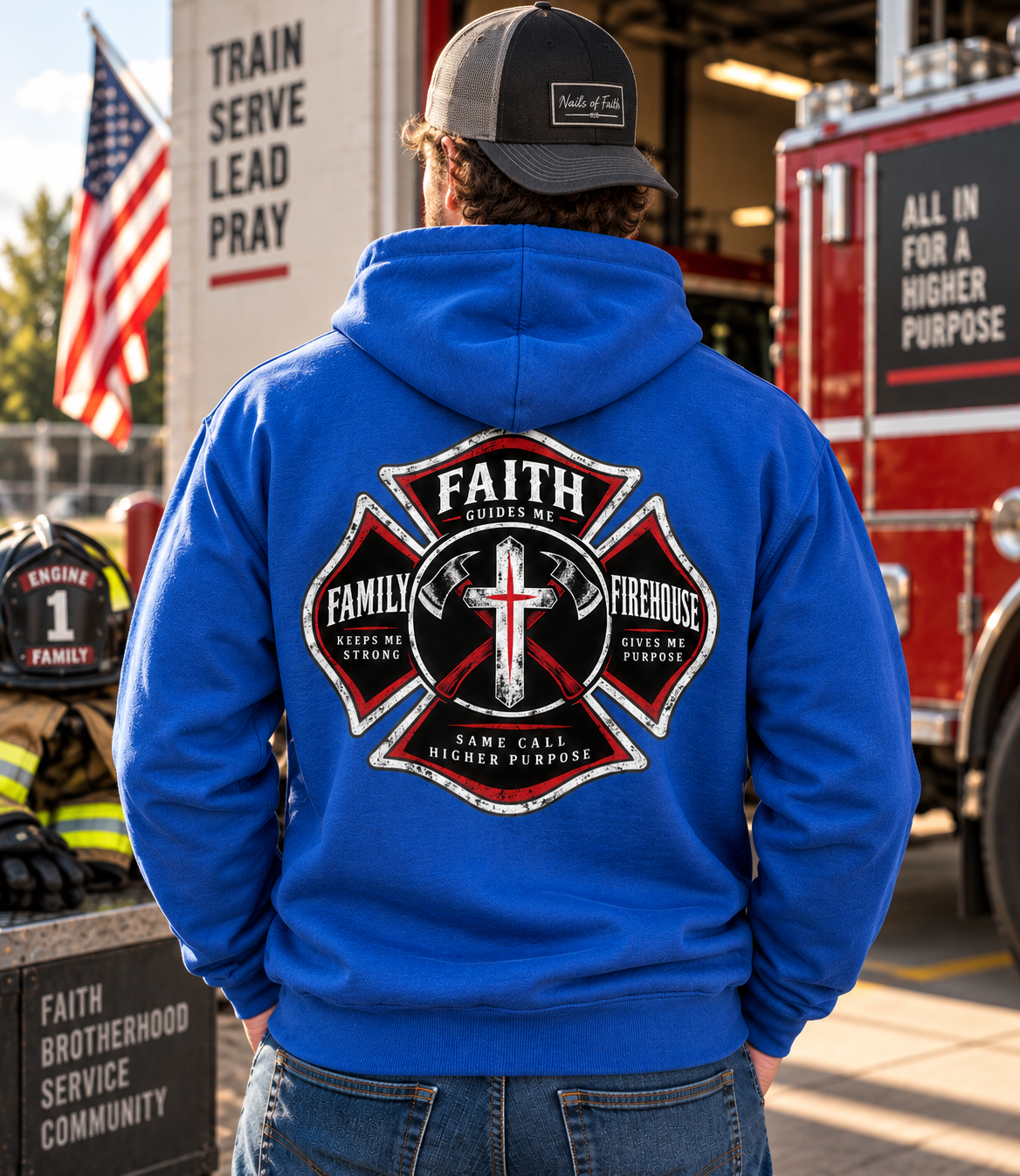Faith Family Firehouse Christian Hoodie Sweatshirt
