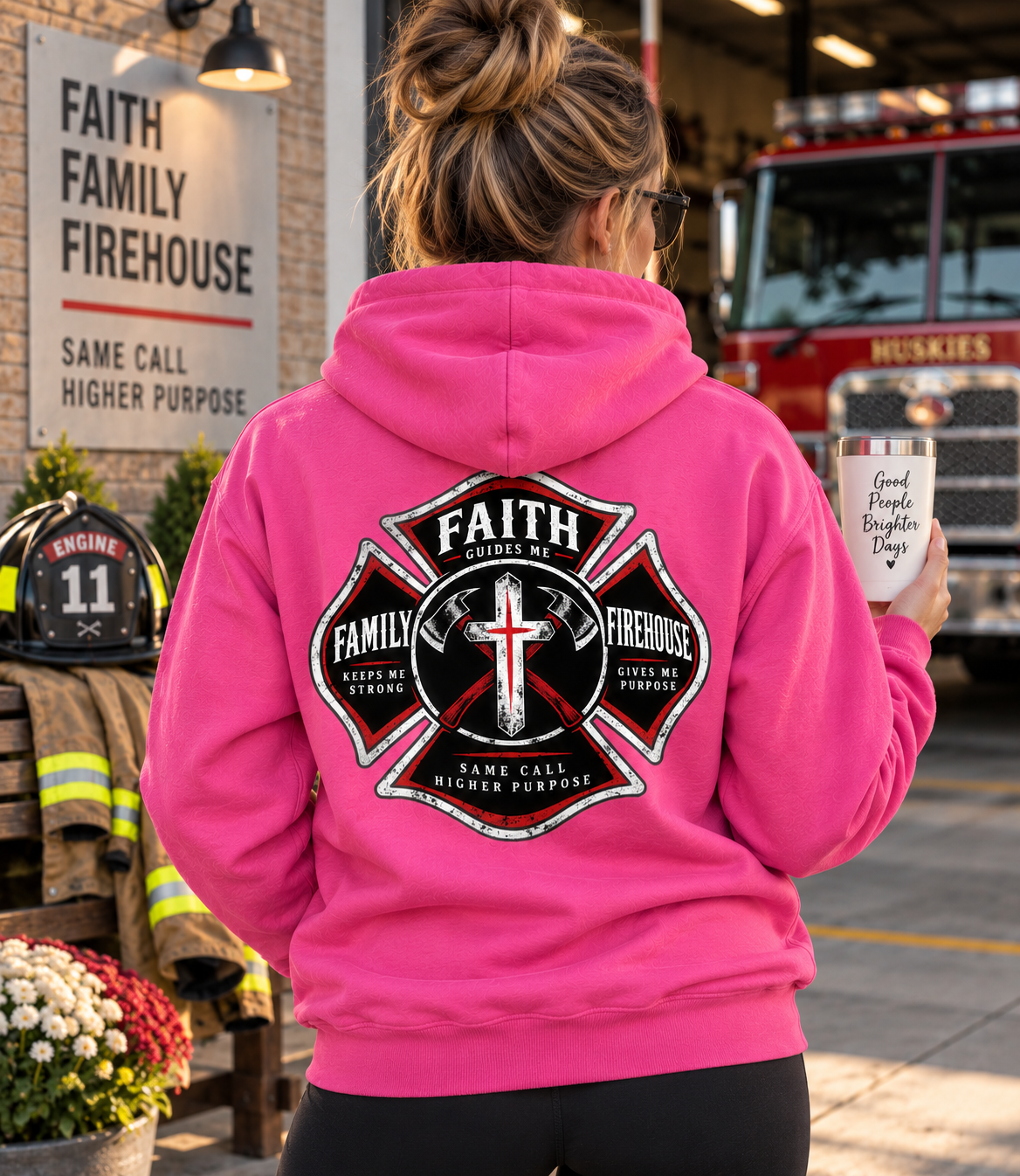 Faith Family Firehouse Christian Hoodie Sweatshirt