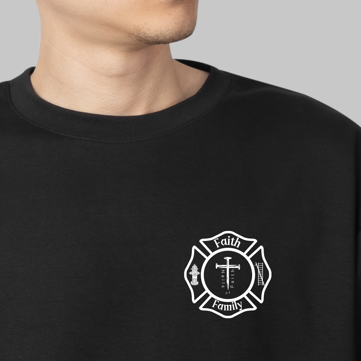 Faith Family Firehouse Christian Firefighter Shirt