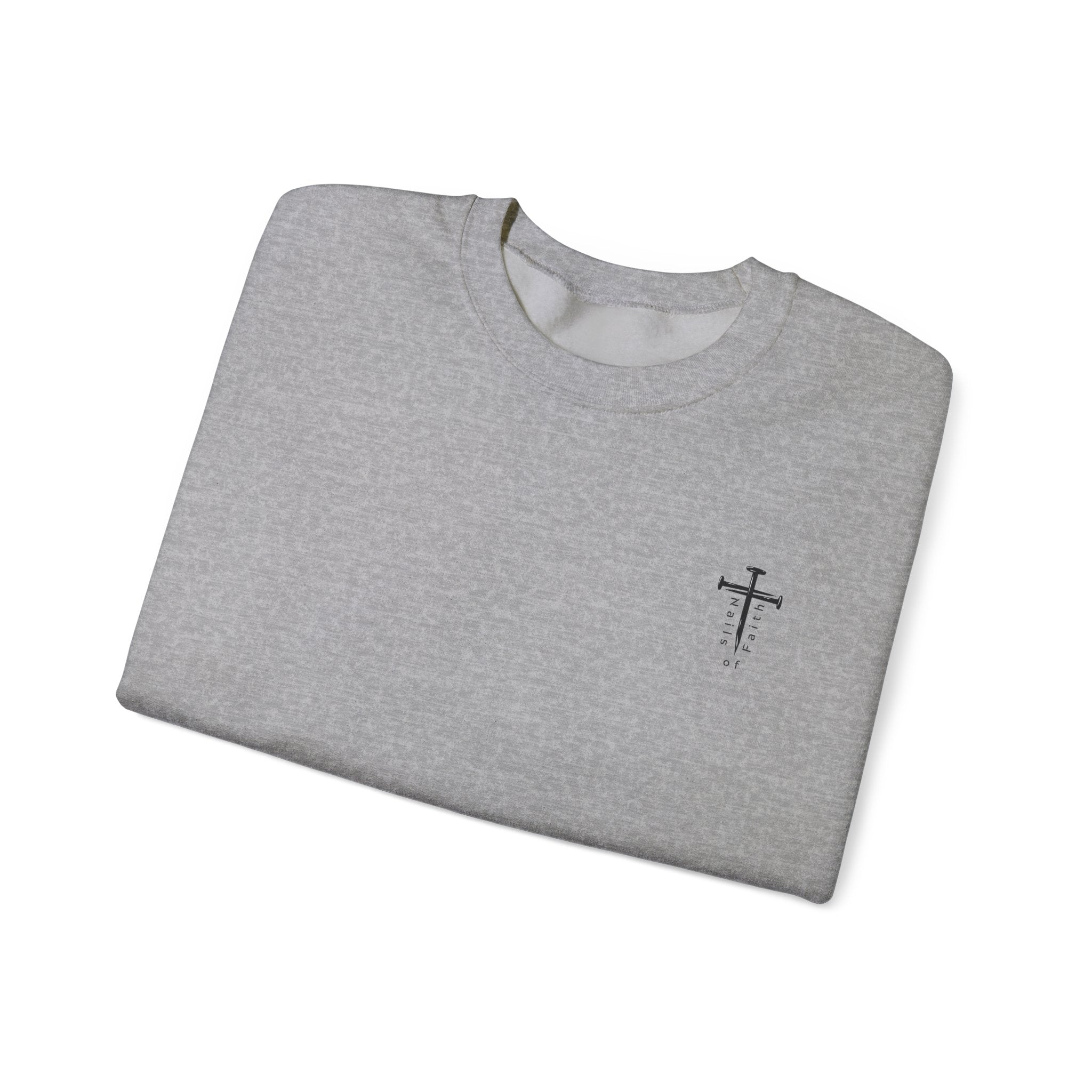 He Is My Rock and My Salvation Christian Sweatshirt – Psalms 18:2 Faith Crewneck | Gildan 18000