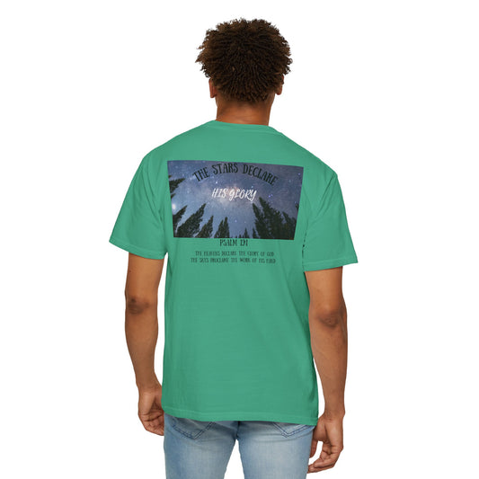 The Stars Declare His Glory Shirt, Psalm 19:1 Christian T-Shirt, Bible Verse Nature Tee, Faith Based Graphic Shirt, Christian Gift