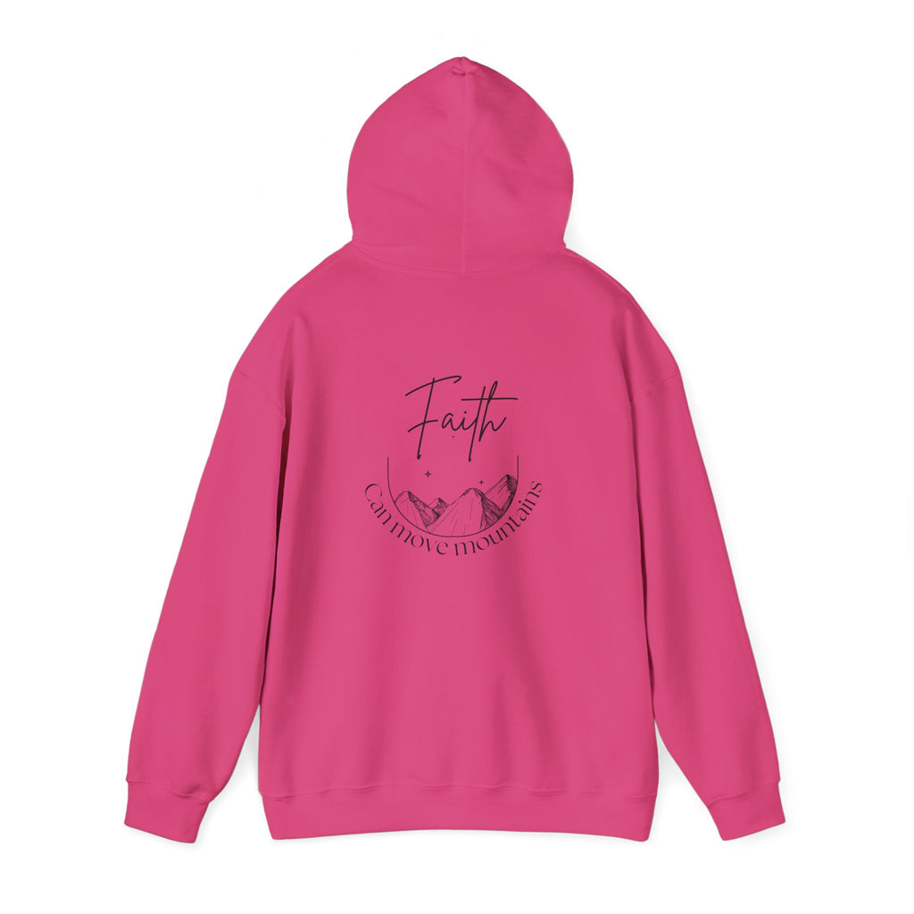Faith Can Move Mountains Hoodie – Christian Gildan 18500 Sweatshirt | Nails of Faith
