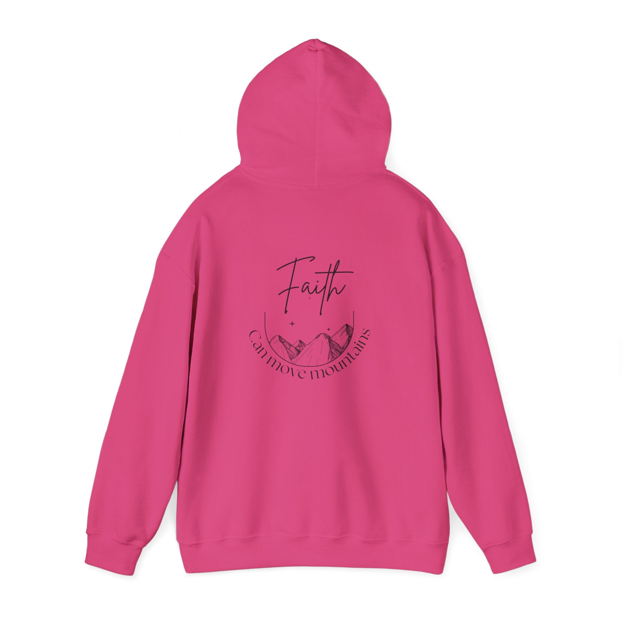 Faith Can Move Mountains Hoodie – Christian Gildan 18500 Sweatshirt | Nails of Faith