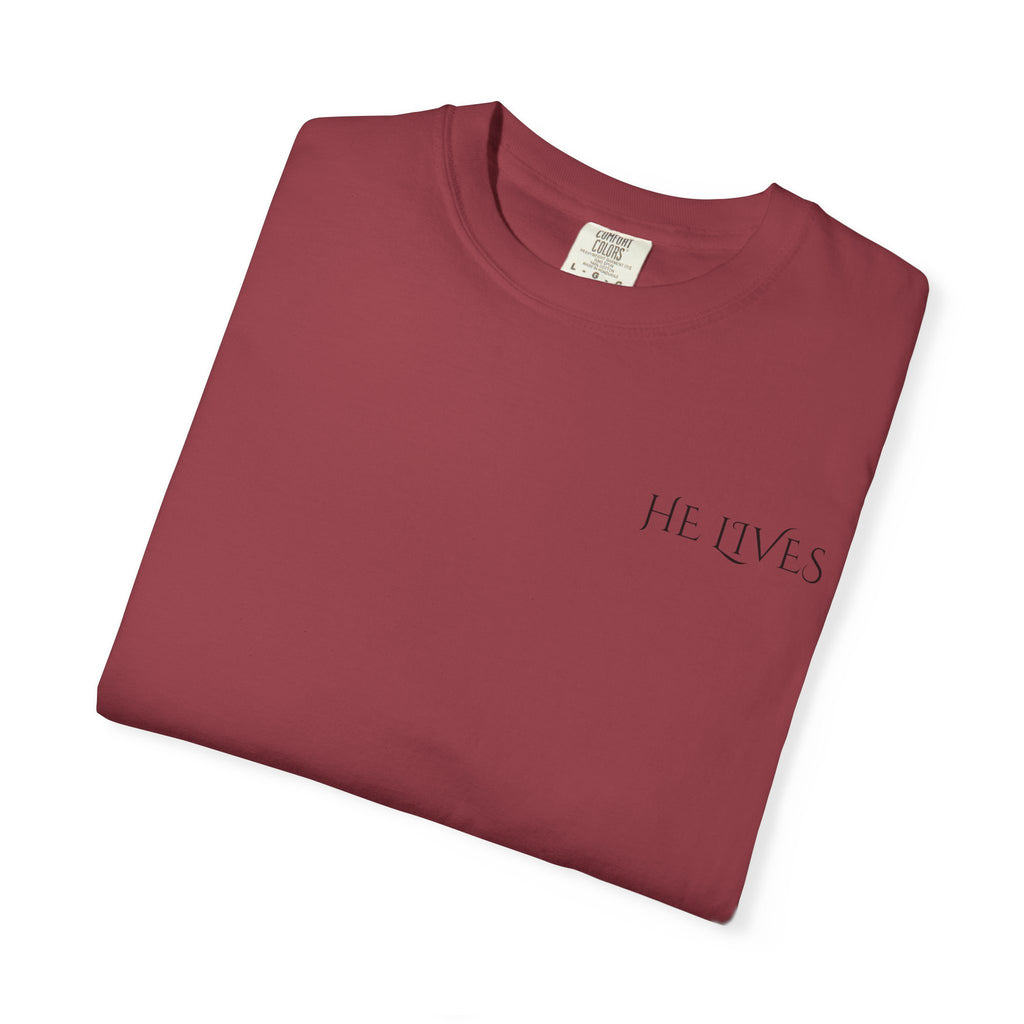 Because He Lives I Can Face Tomorrow Comfort Colors 1717 Shirt | Christian Easter Tee | Faith Based Clothing | Inspirational Religious Gift