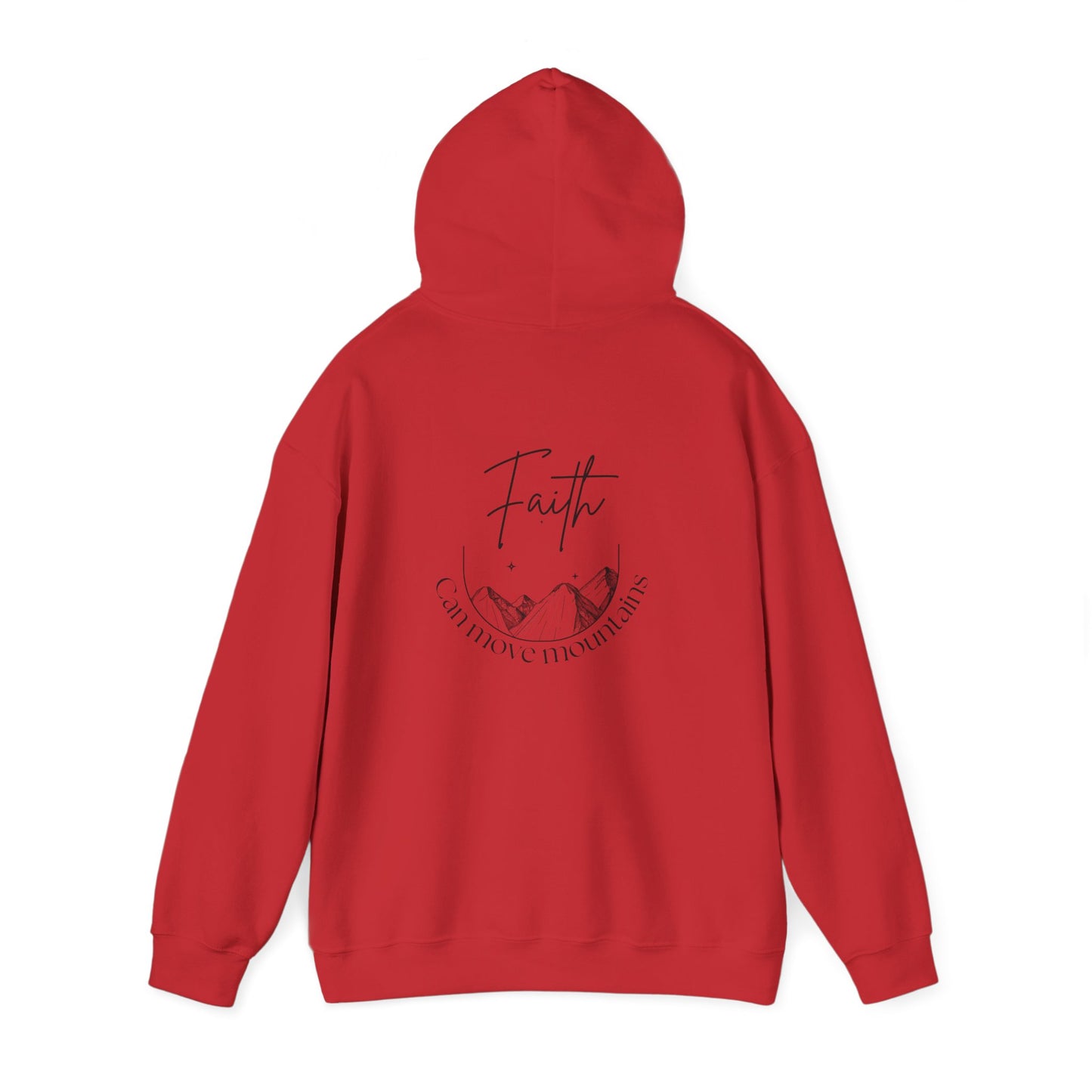 Faith Can Move Mountains Hoodie – Christian Gildan 18500 Sweatshirt | Nails of Faith