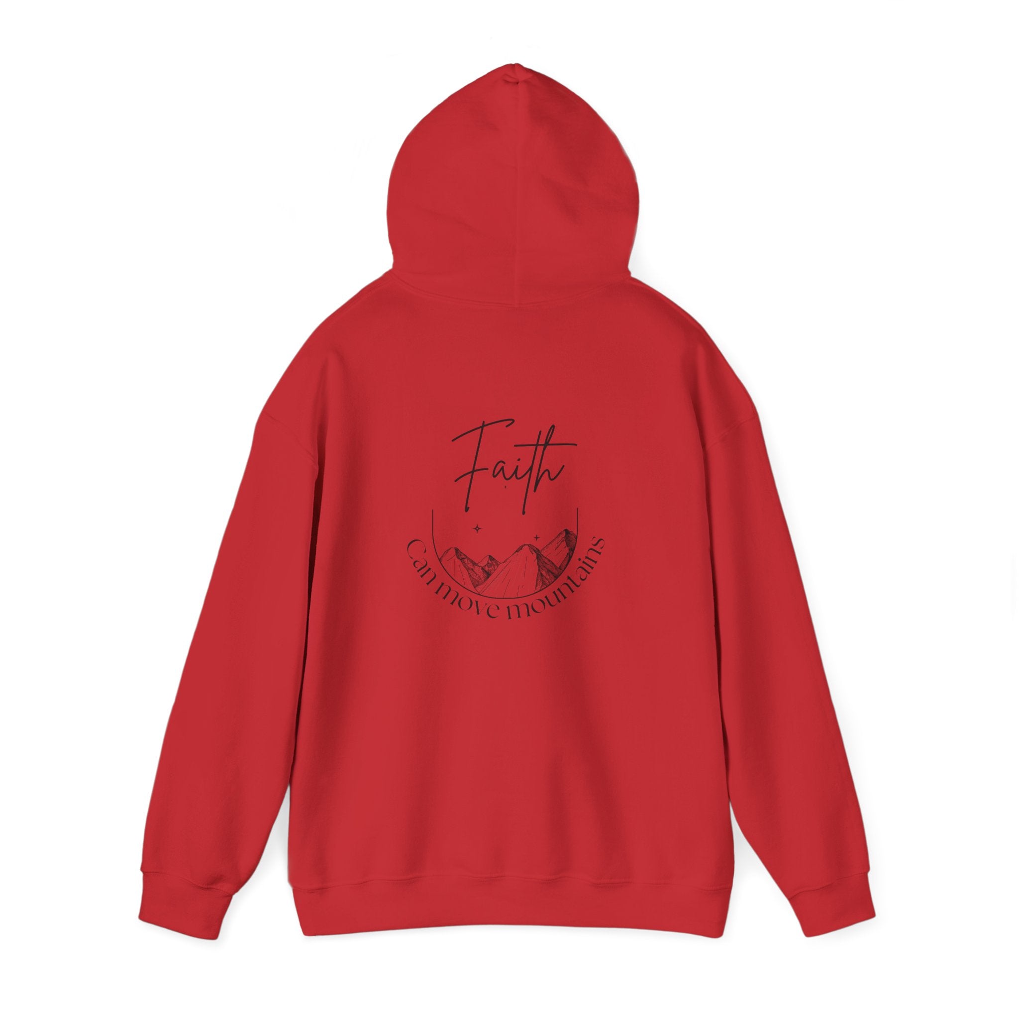 Faith Can Move Mountains Hoodie – Christian Gildan 18500 Sweatshirt | Nails of Faith