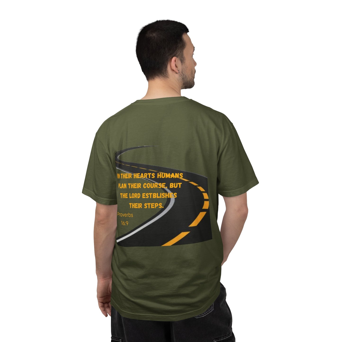 Proverbs 16:9 Shirt – God Establishes My Steps Christian Tee | Comfort Colors 1717