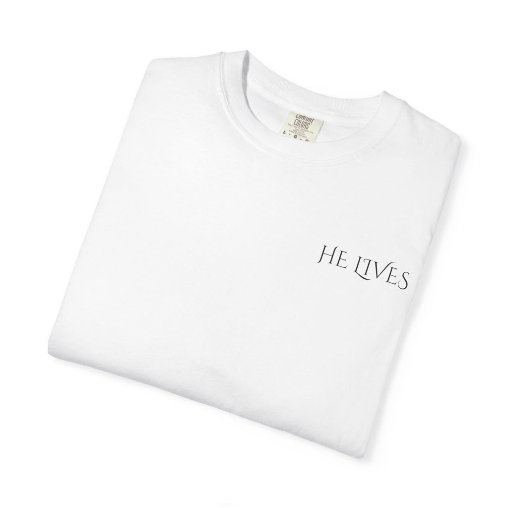 Because He Lives I Can Face Tomorrow Comfort Colors 1717 Shirt | Christian Easter Tee | Faith Based Clothing | Inspirational Religious Gift