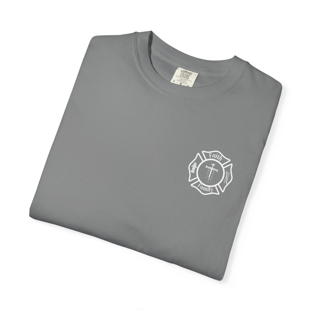 Built for Battle – Ephesians 6:11 | Christian Firefighter Comfort Colors 1717 T-Shirt
