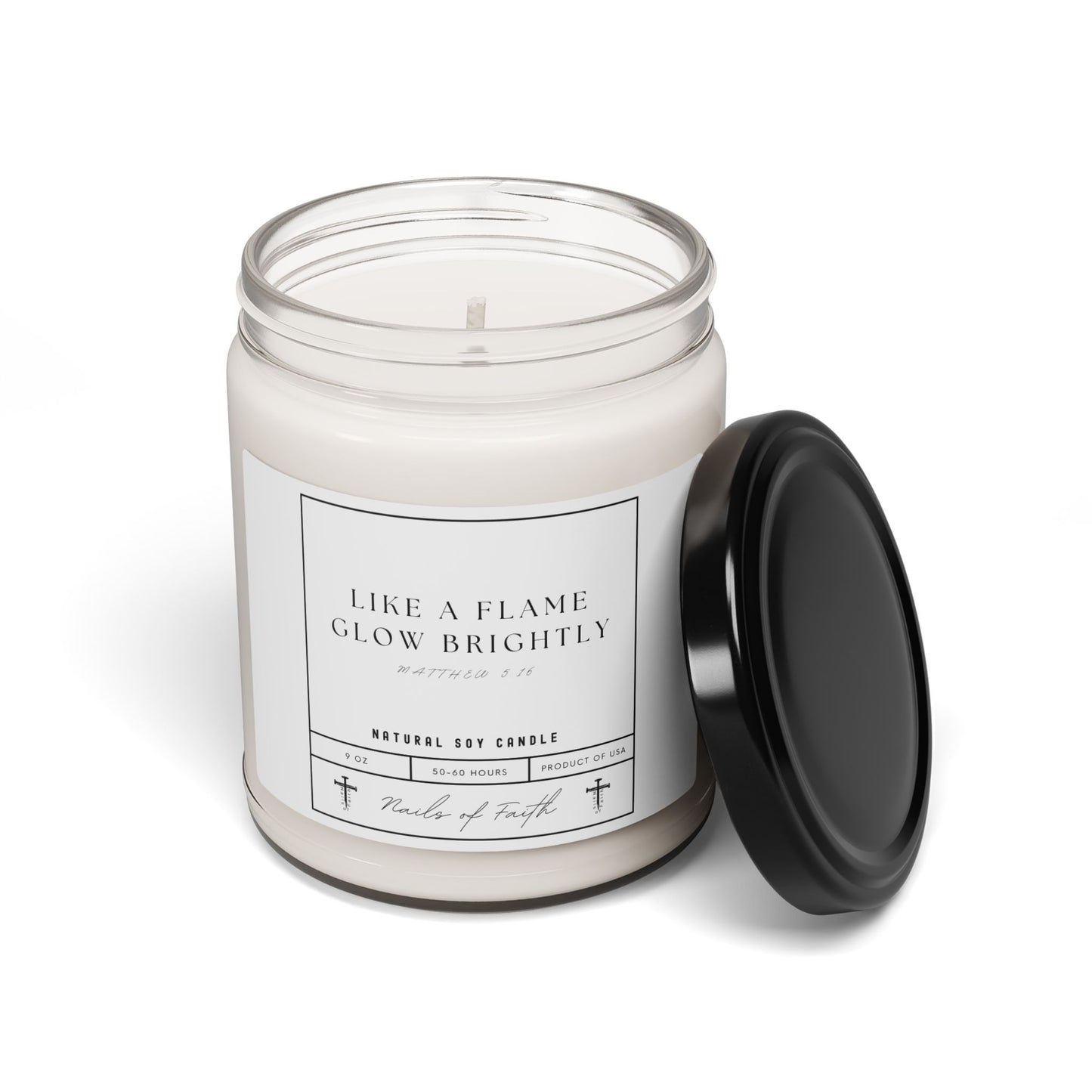 Like a Flame You Glow Brightly. Scented Soy Candle, 9oz