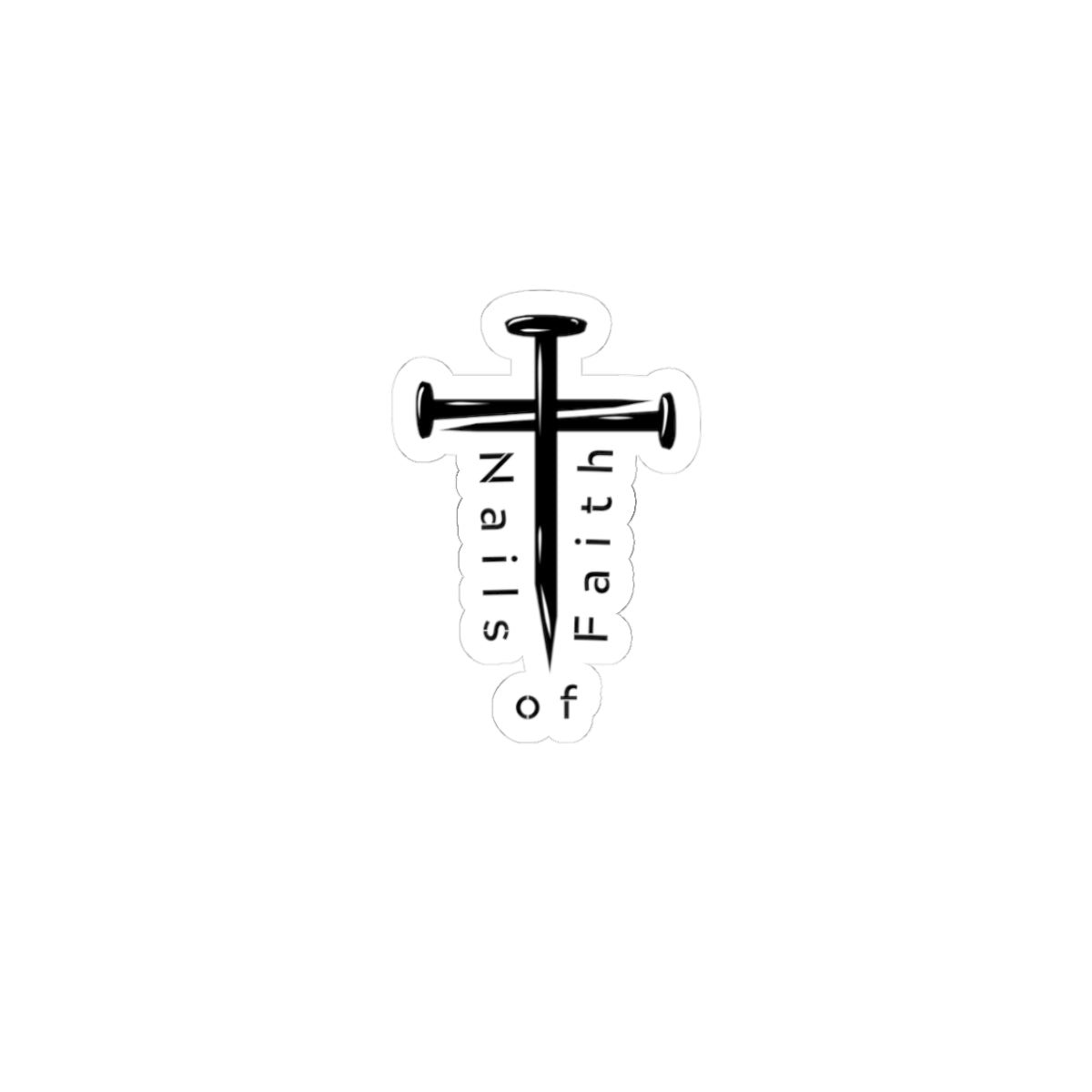 Nails of Faith Logo Kiss-Cut Sticker