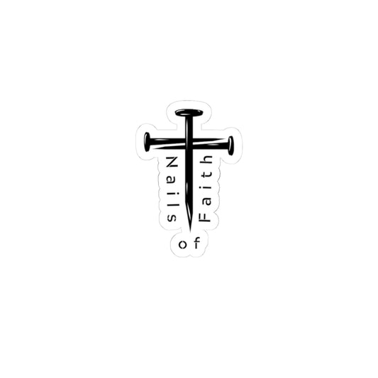 Nails of Faith Logo Kiss-Cut Sticker