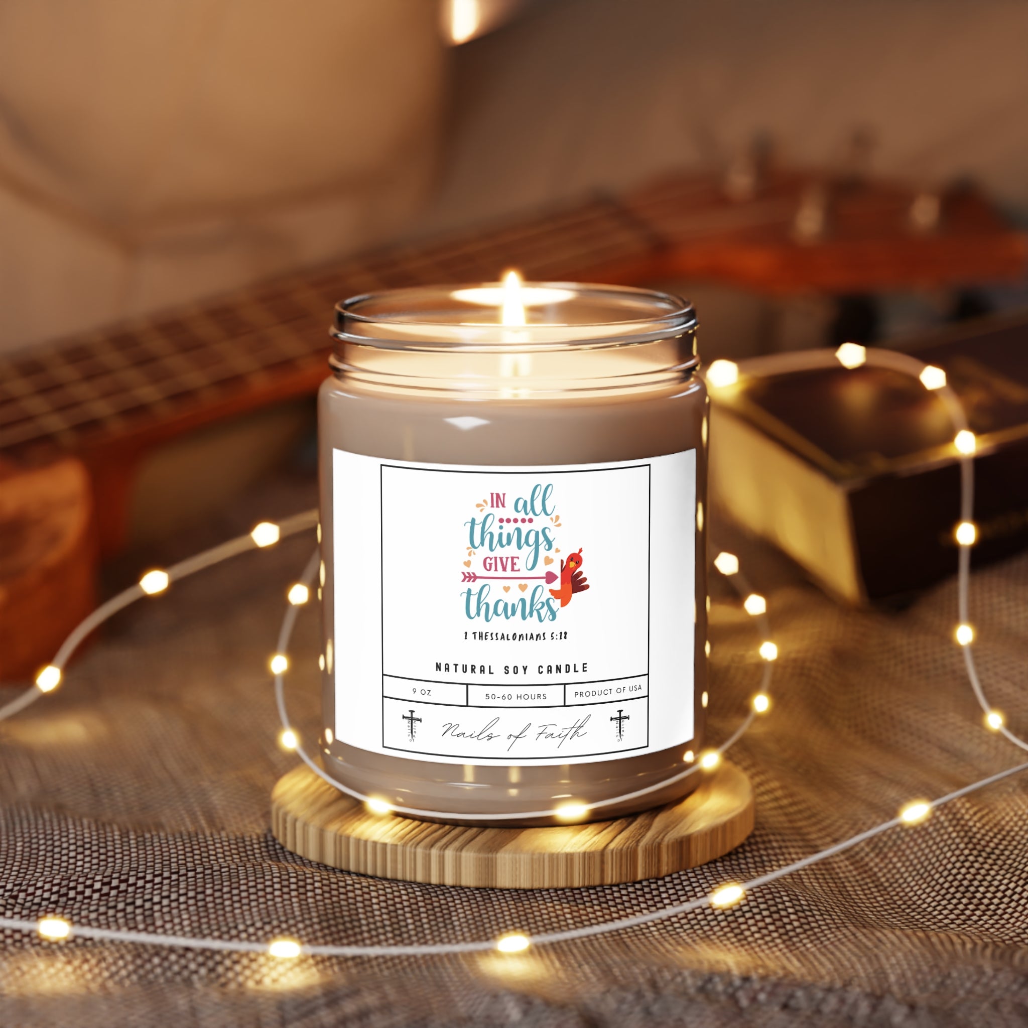 In All Things Give Thanks. Scented Candle, 9oz