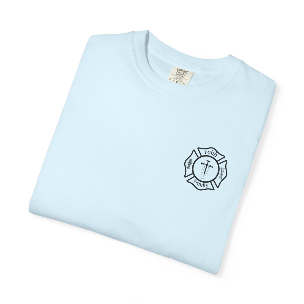 Built for Battle – Ephesians 6:11 | Christian Firefighter Comfort Colors 1717 T-Shirt